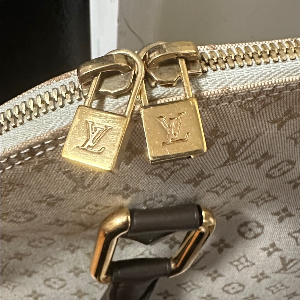 Louis Vuitton Tan and Gold Laptop Bag PRE-OWNED. Project bag. - Picture 15 of 16
